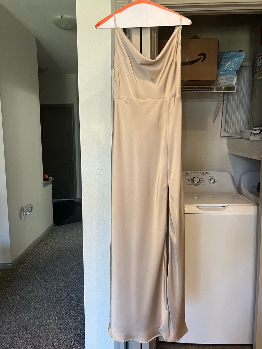 Birdie Grey Bridesmaid Dress Matte Satan Neutral Champagne